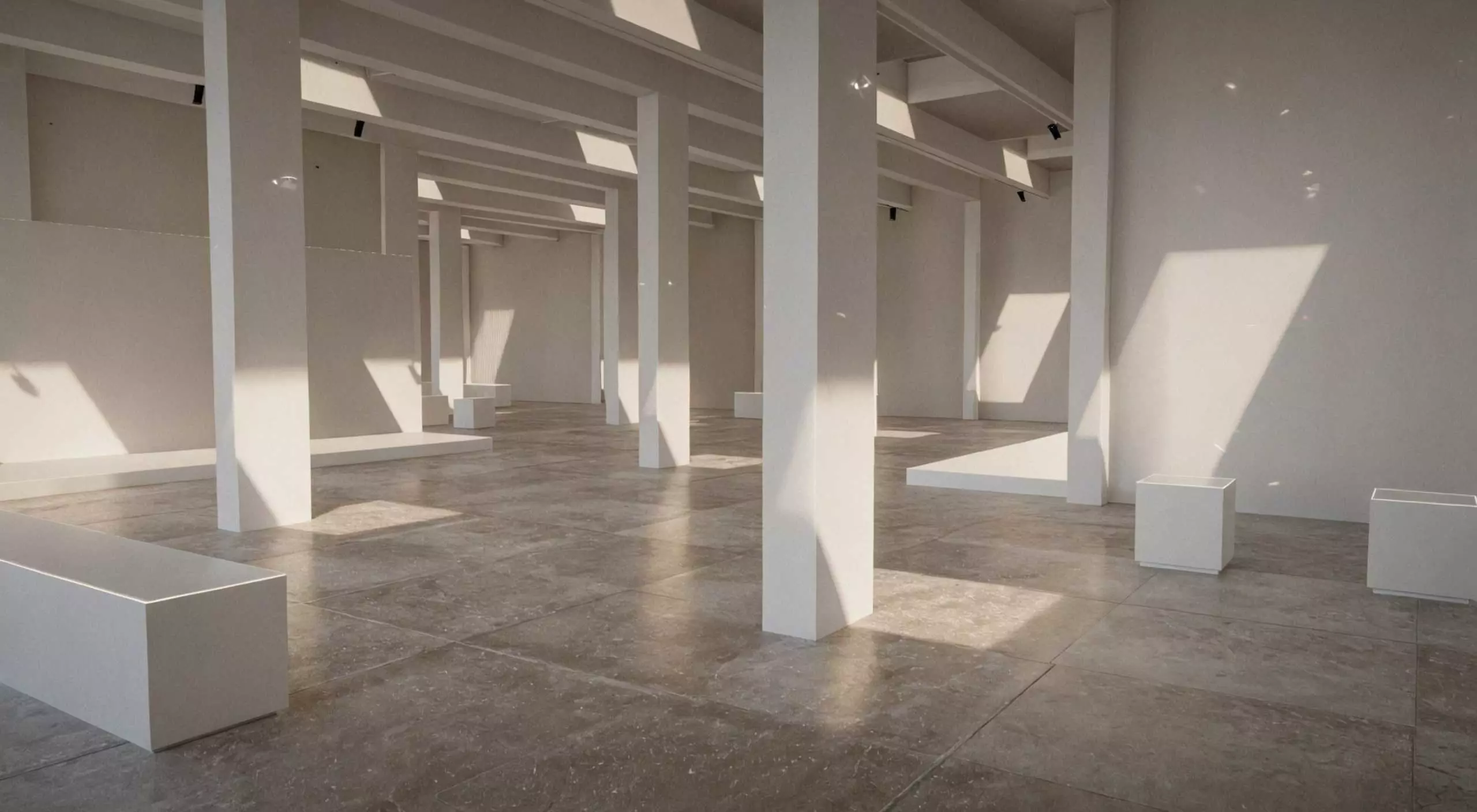 Minimalistic VR Showroom Gallery for products vol 2 Low-poly 3D model_0