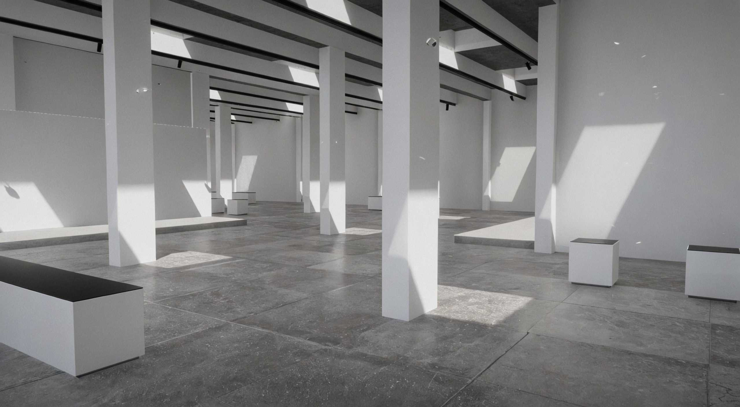 Minimalistic VR Showroom Gallery for products vol 2 Low-poly 3D model_1