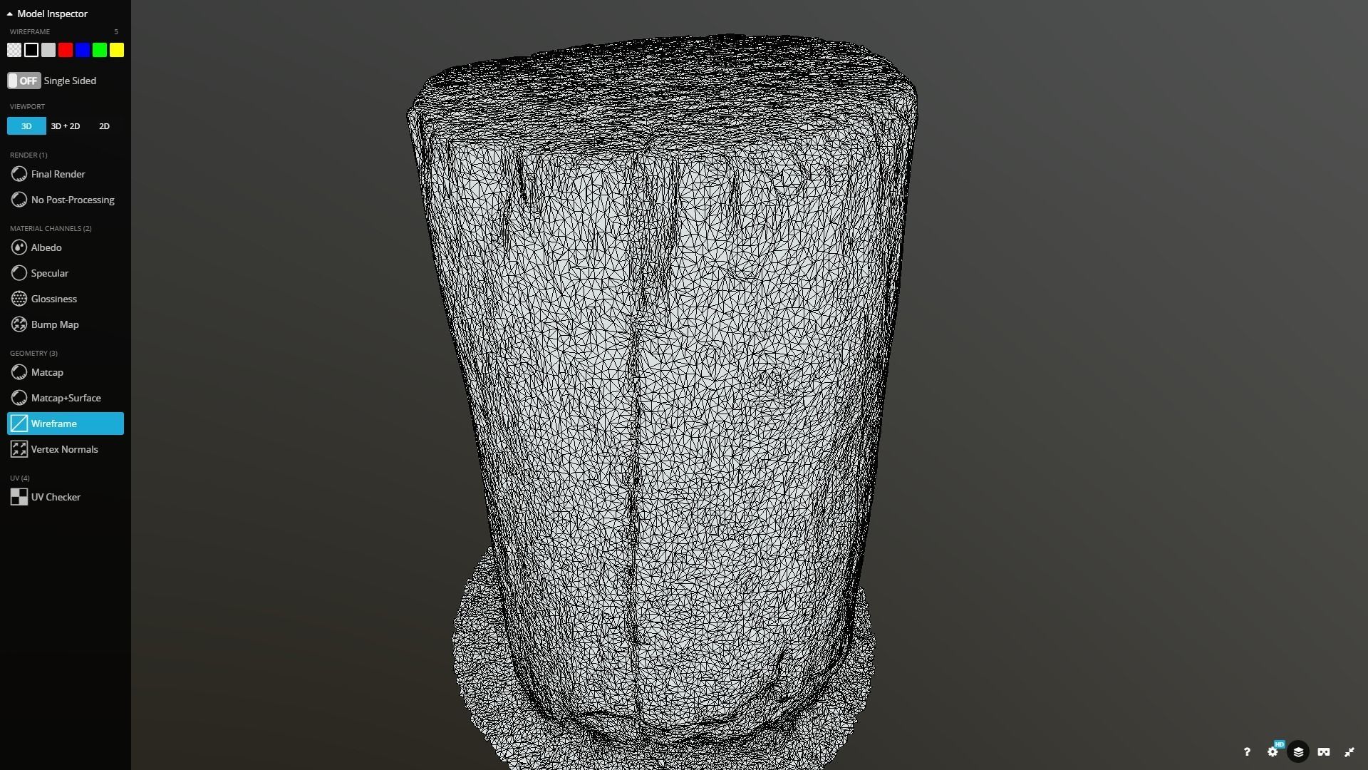 Wood chopping log Low-poly 3D model_5