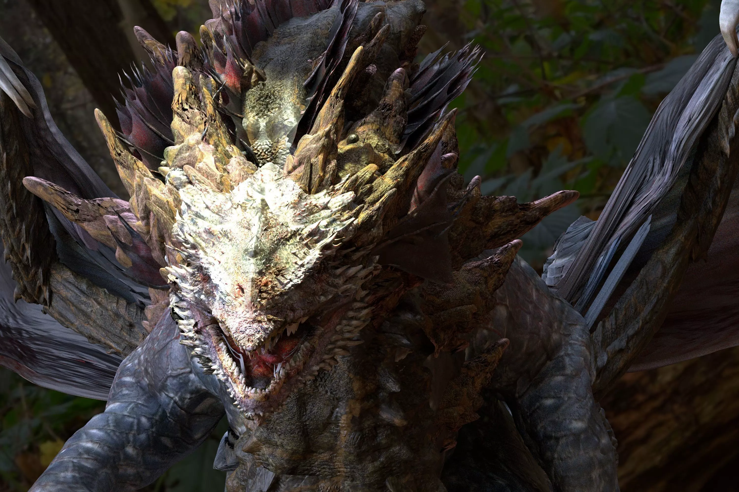 Forrest Dragon shaman 3D model_0