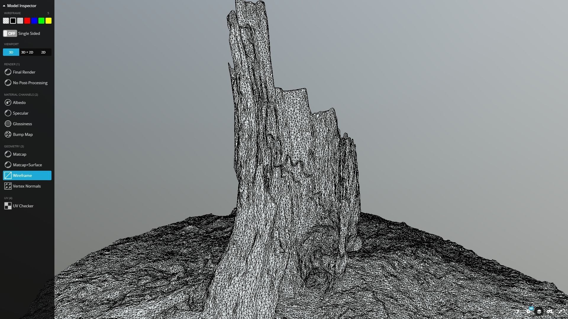 Irregular tree stump 3D model_6