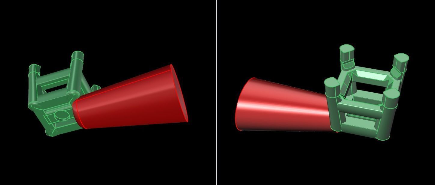 SQUARE EMERALD CUT 4 PRONG SOLITAIRE EARRING 4MM 3D print model_11