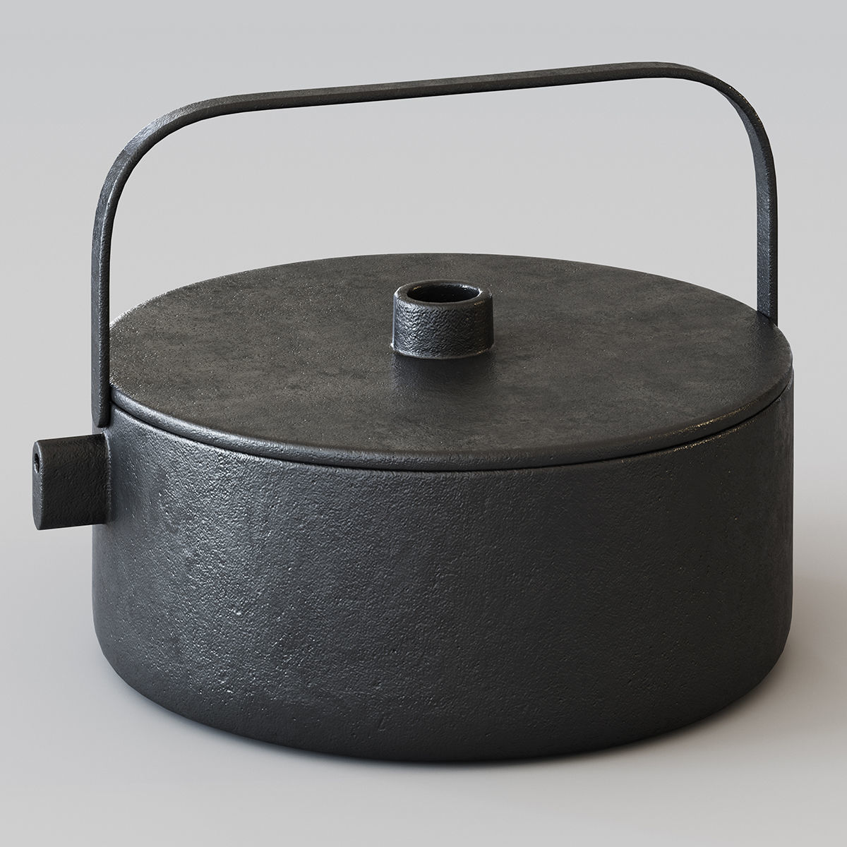 Tea set 1 pot and cup 3D model_2