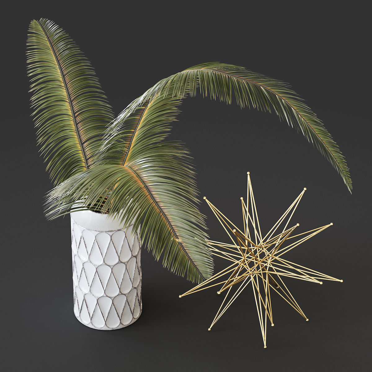 Decor set 9 candle 3D model_1