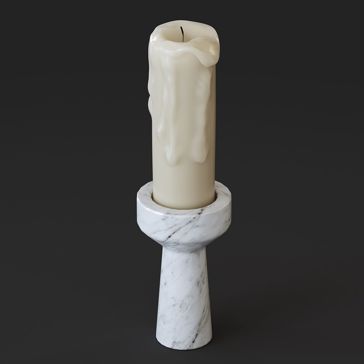 Decor set 9 candle 3D model_2
