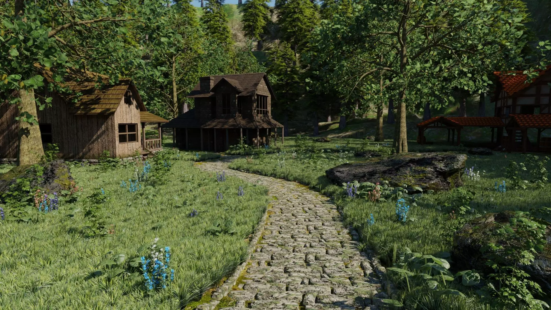 Village Scene 3D model