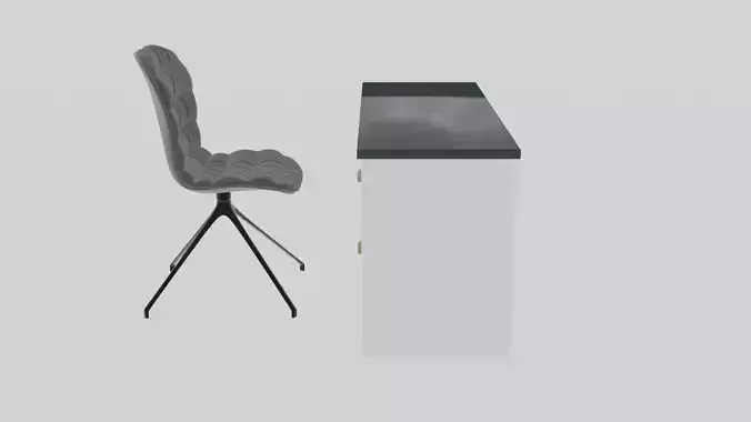 Office Table and Chair 3D model