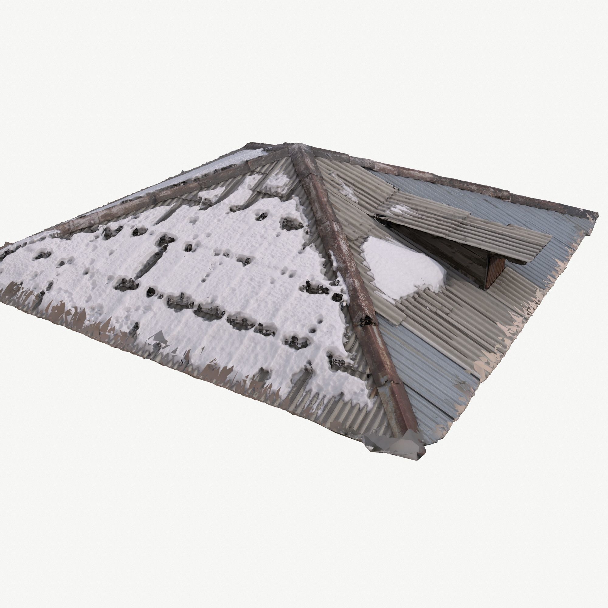 Old Roof Scan 3d model Low-poly 3D model_4