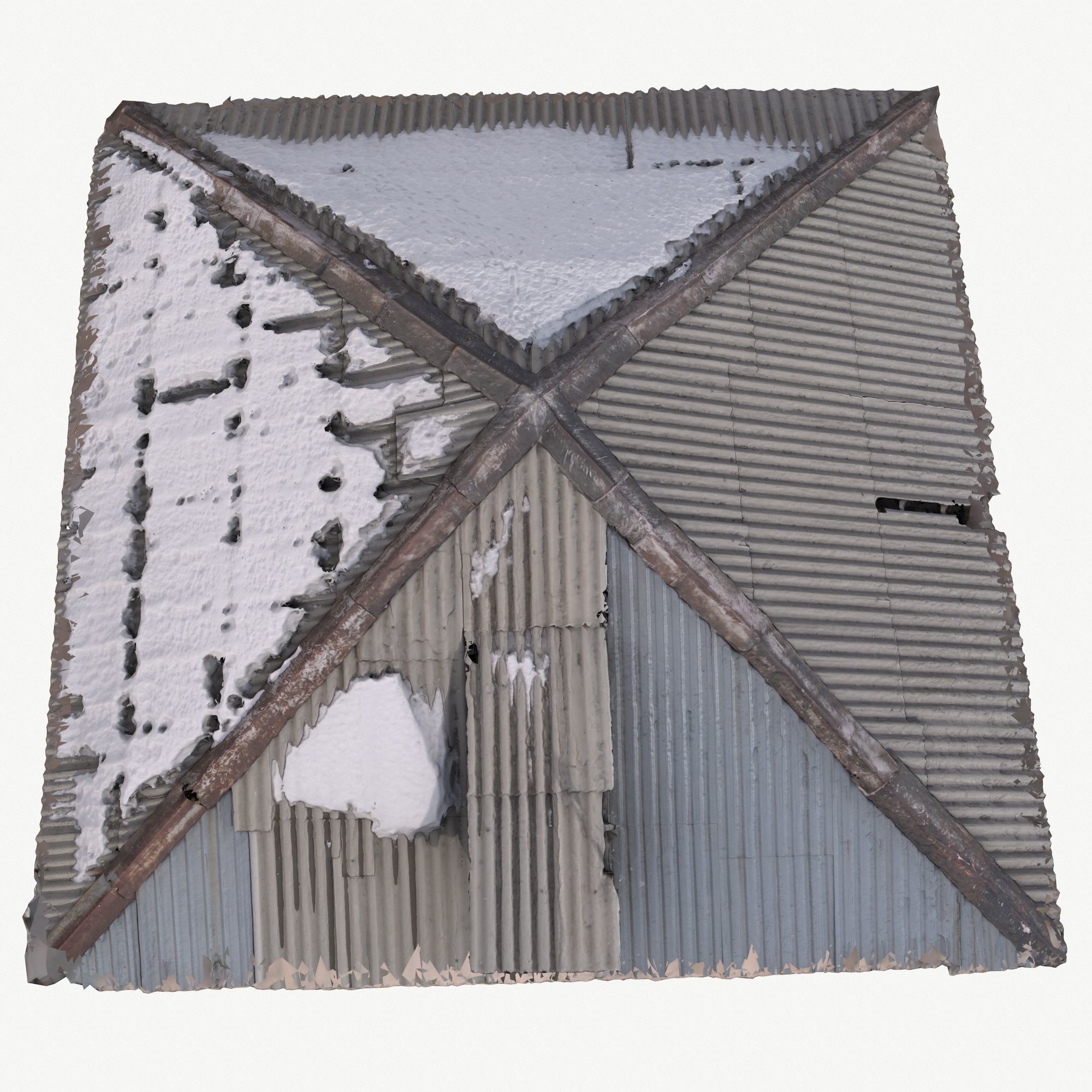 Old Roof Scan 3d model Low-poly 3D model_5