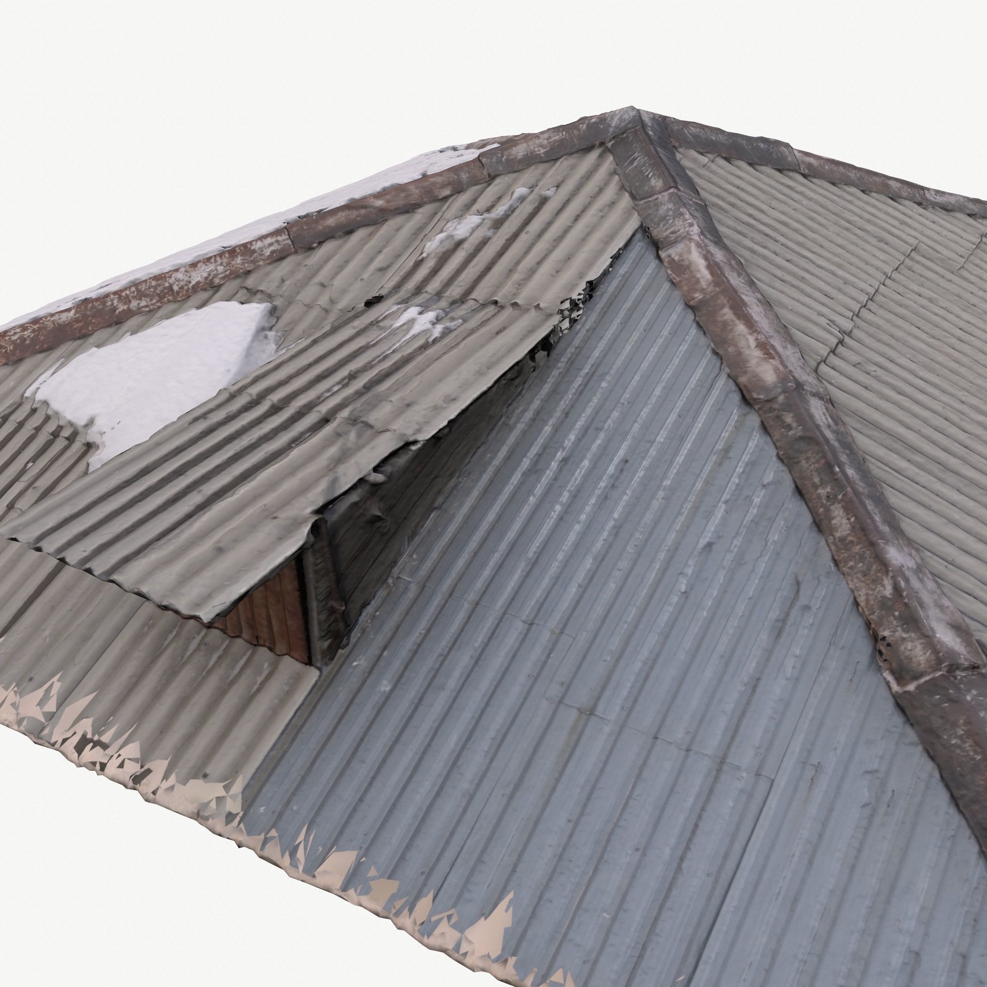 Old Roof Scan 3d model Low-poly 3D model_7