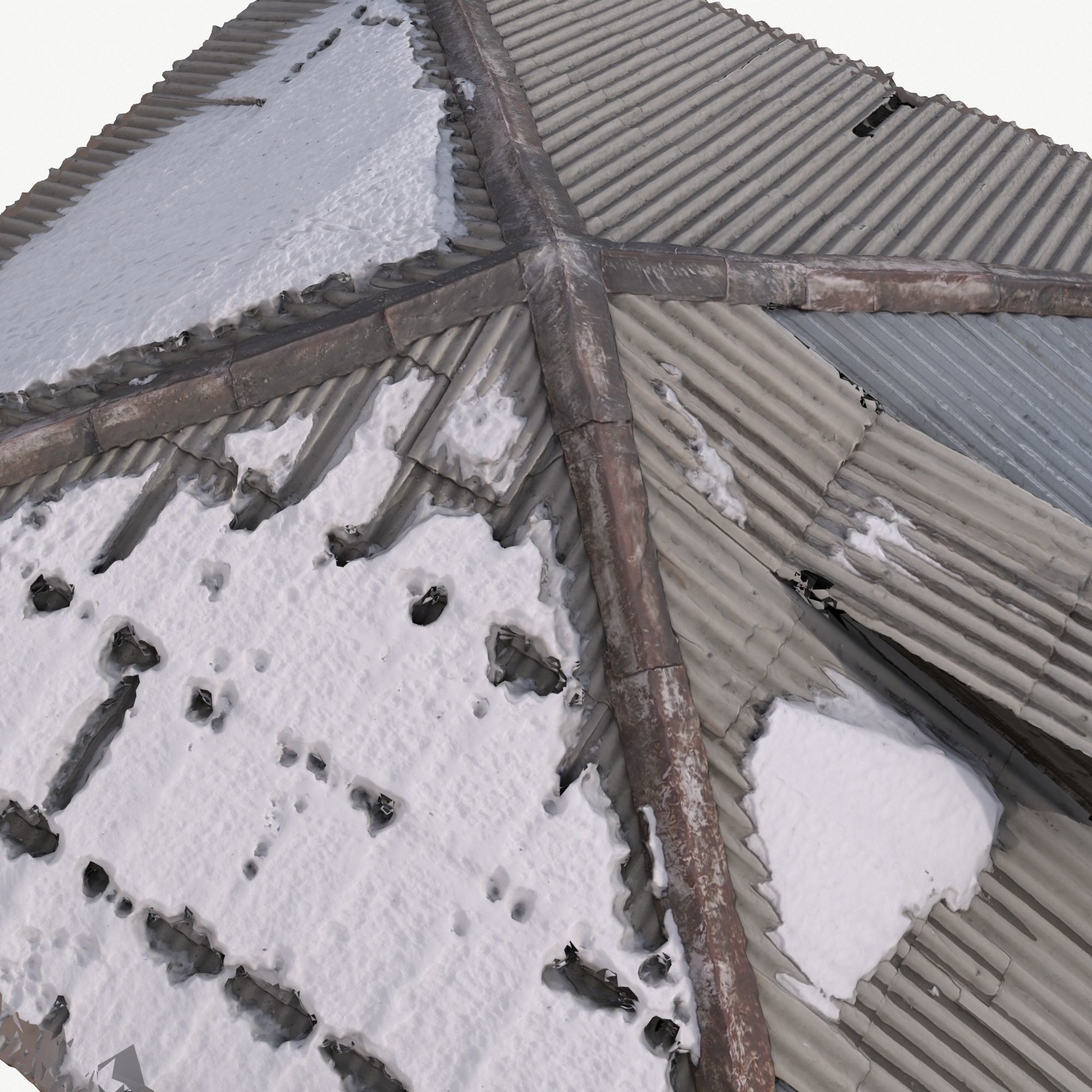 Old Roof Scan 3d model Low-poly 3D model_8