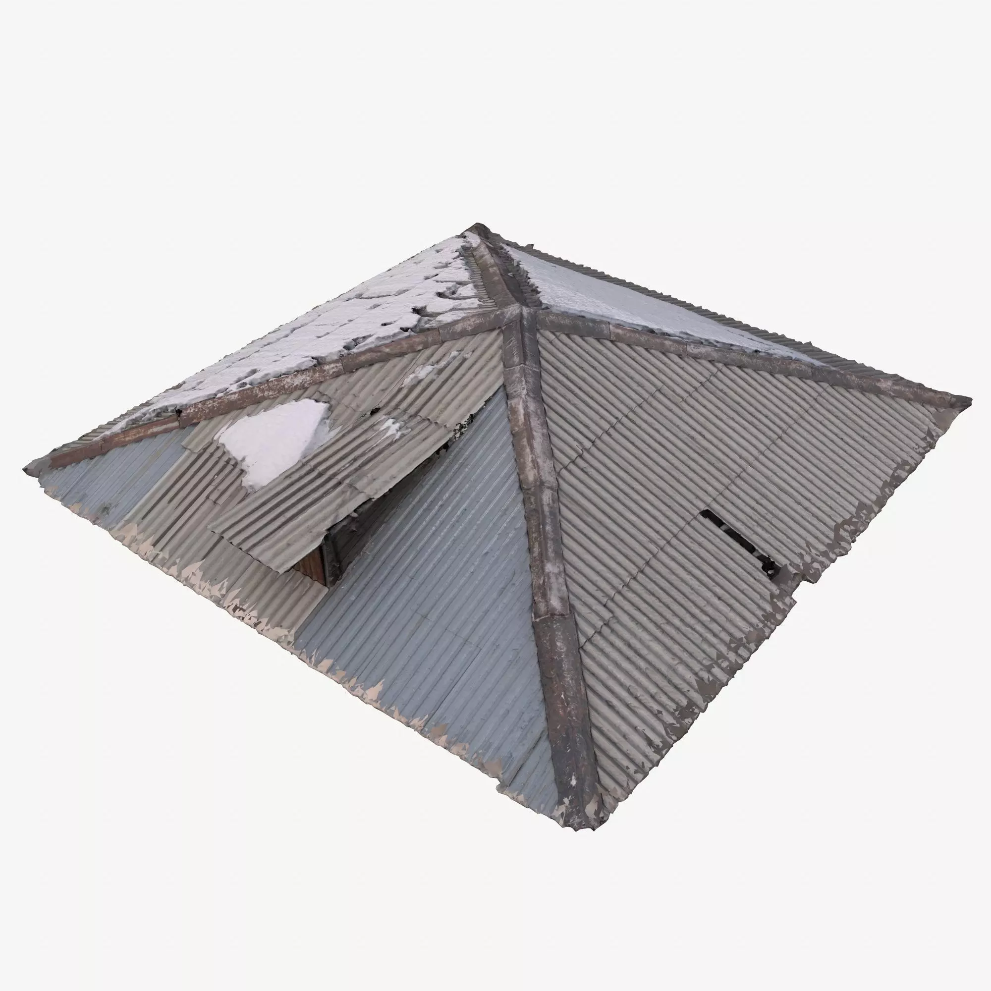 Old Roof Scan 3d model Low-poly 3D model_0