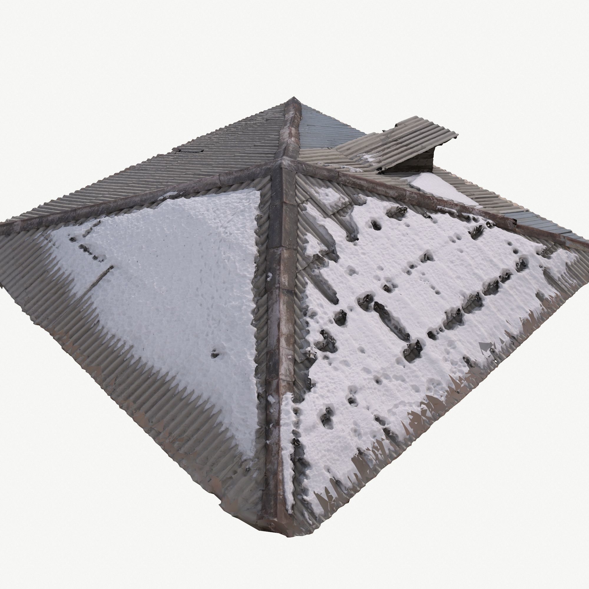 Old Roof Scan 3d model Low-poly 3D model_3