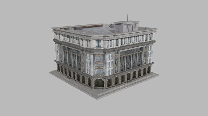 Building 3D model Low-poly 3D model 2