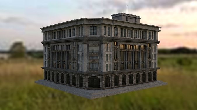 Building 3D model Low-poly 3D model 7