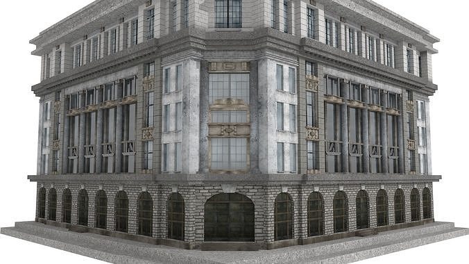 Building 3D model Low-poly 3D model 4