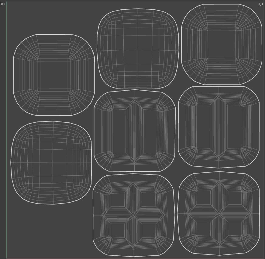 Set of square shaped pills with 4K PBR tex and color variations Low-poly 3D model_7