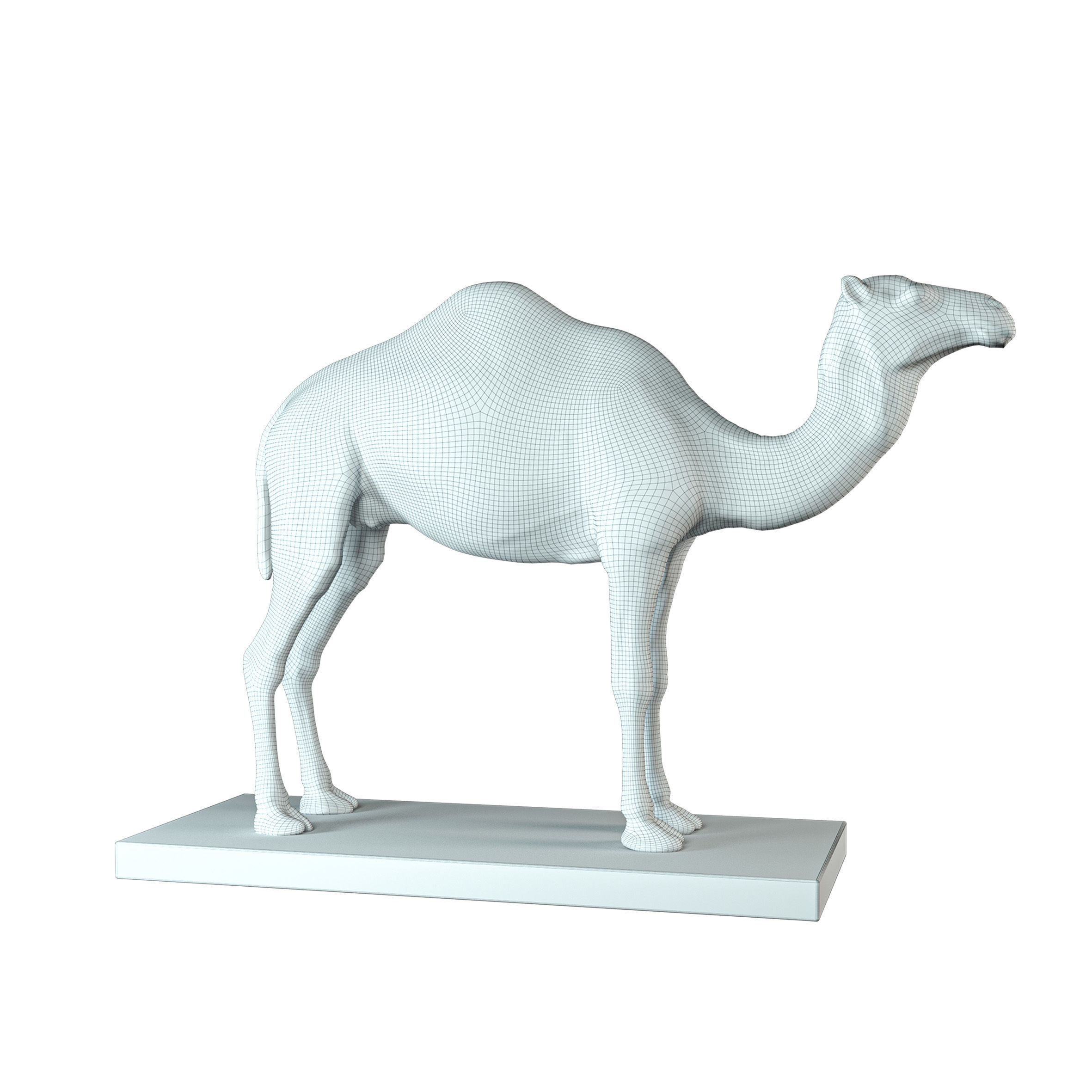 Camel sculpture Low-poly 3D model_2