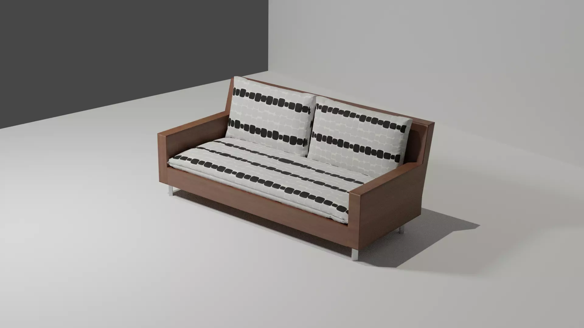 Wood Sofa Free 3D model