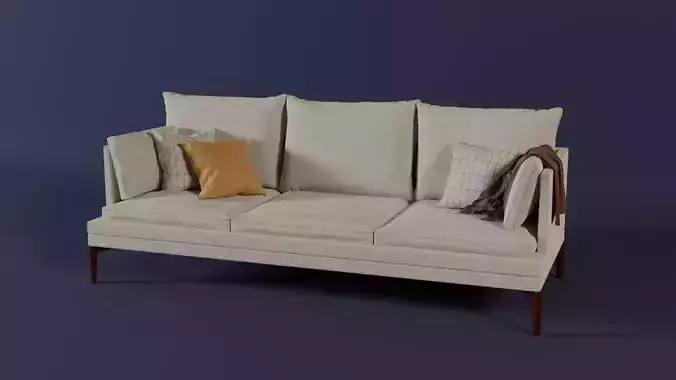 High Poly Couch with changeable textures