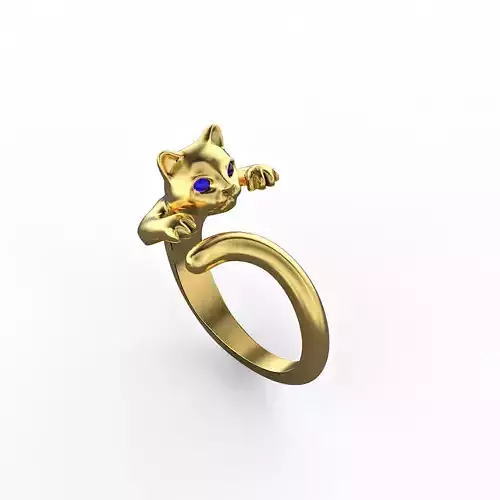 N015 Little kitten rings Set