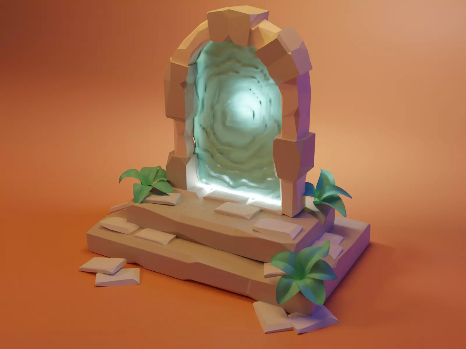 Portal gate Free 3D model_0