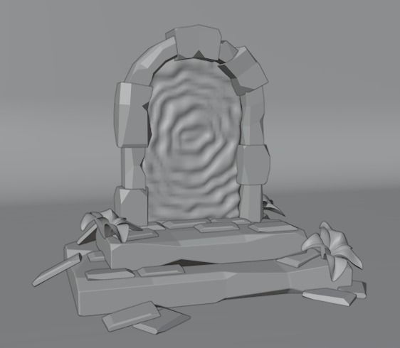 Portal gate Free 3D model_2