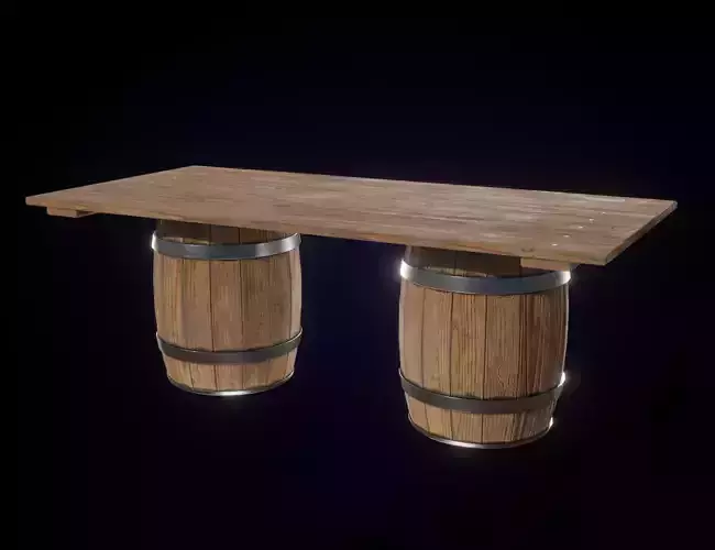 Double Barrel Wooden Table