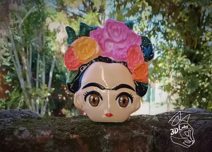 Planter woman pot girl Frida
