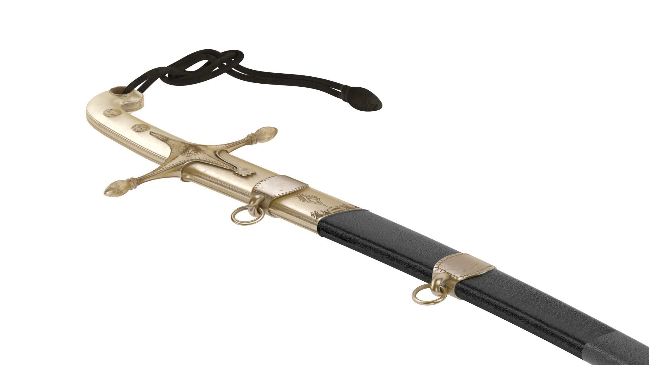 Mameluke Sword  Low-poly 3D model_12