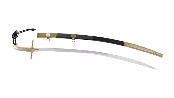 Mameluke Sword  Low-poly 3D model