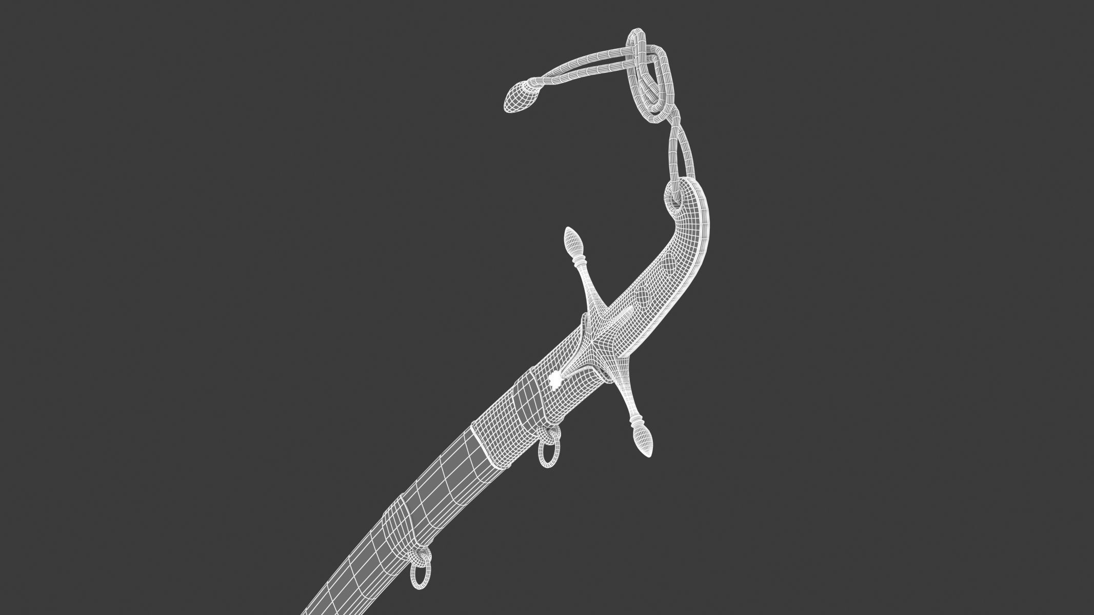 Mameluke Sword  Low-poly 3D model_28