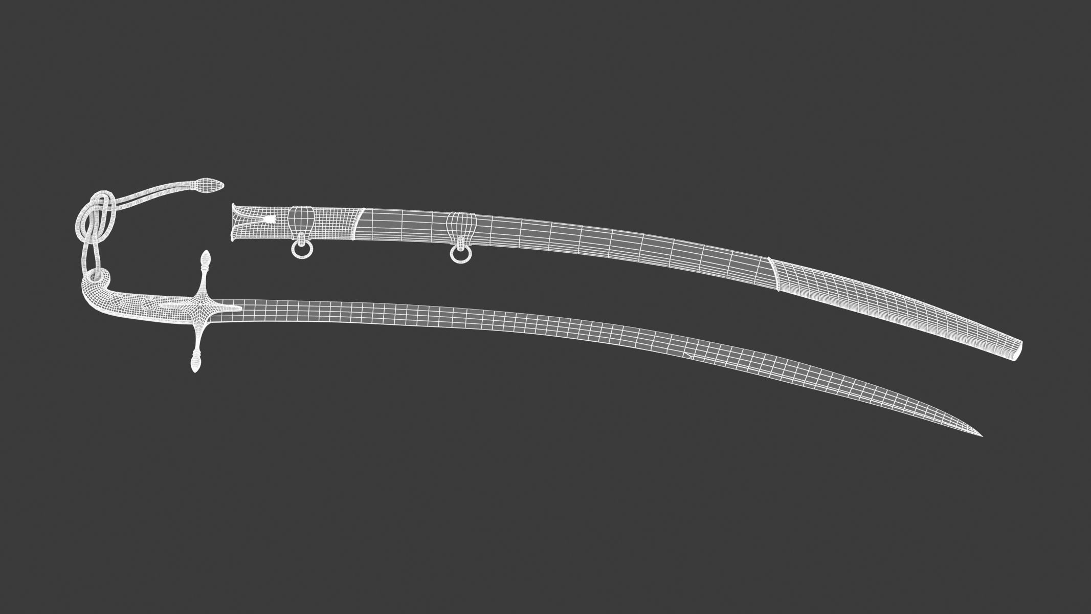 Mameluke Sword  Low-poly 3D model_15