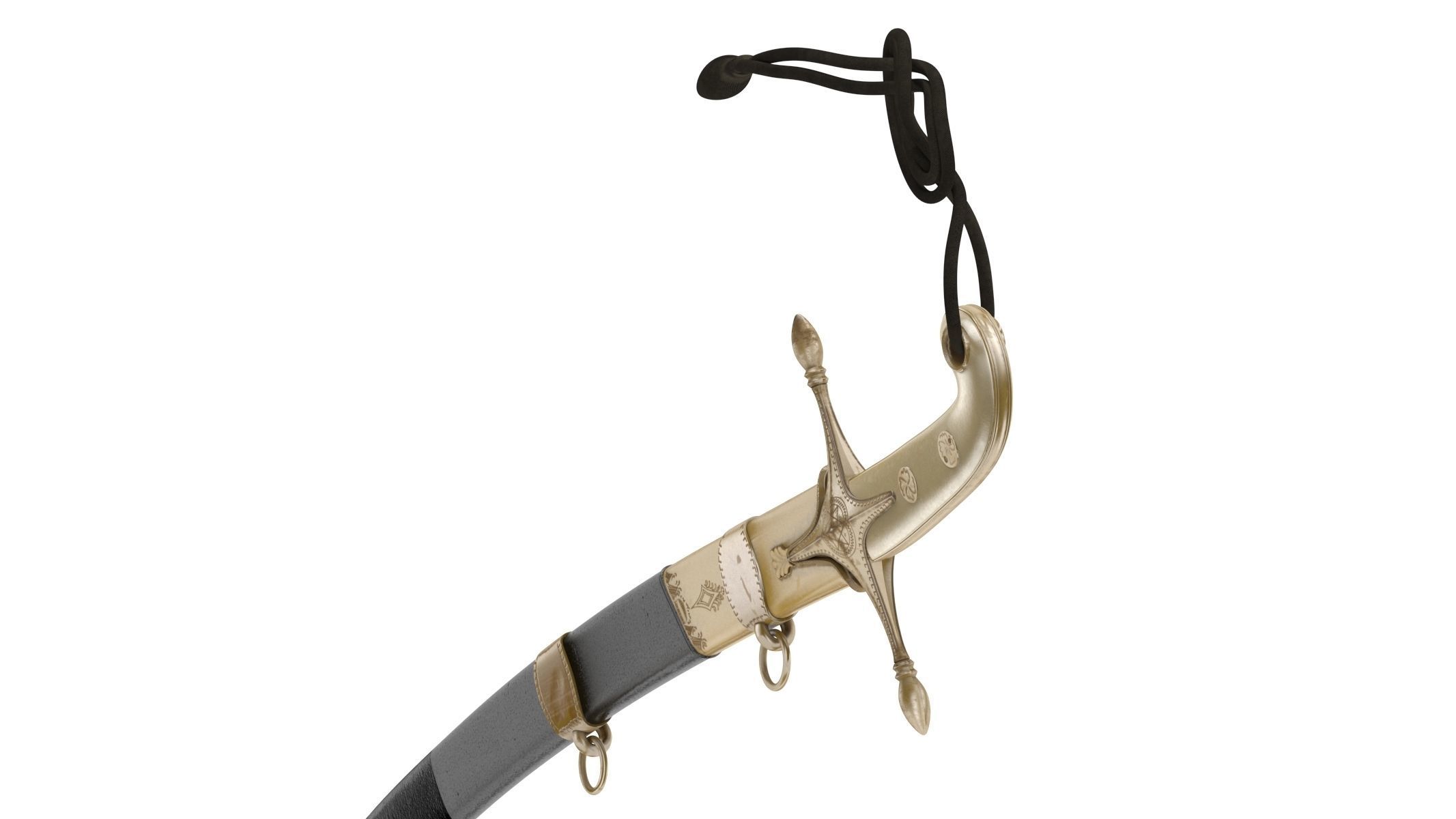 Mameluke Sword  Low-poly 3D model_13