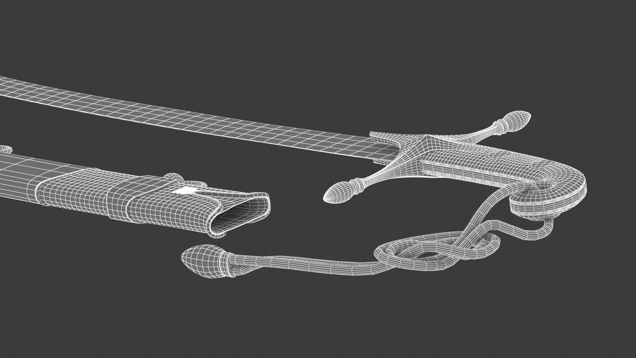 Mameluke Sword  Low-poly 3D model_25