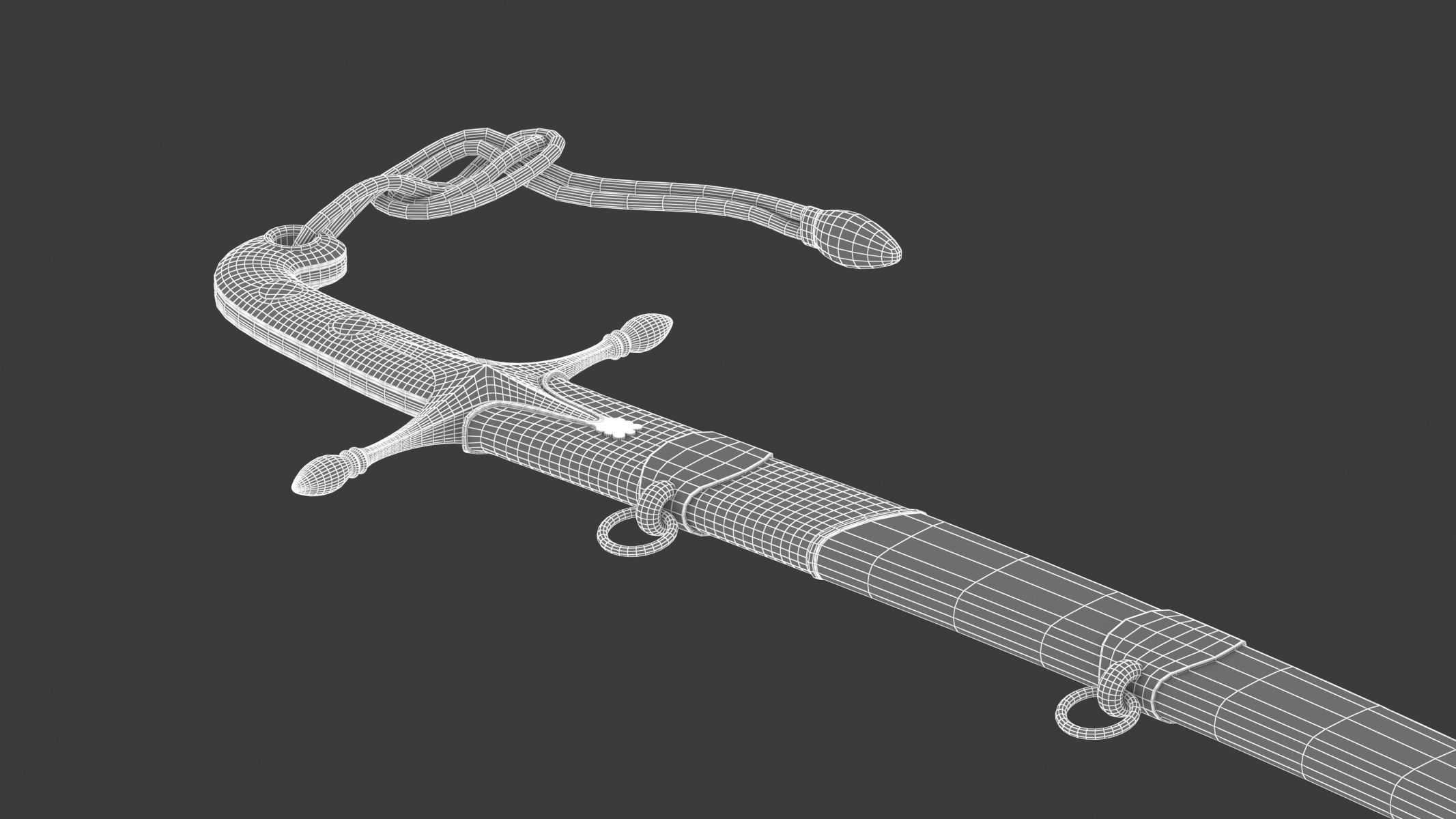 Mameluke Sword  Low-poly 3D model_27