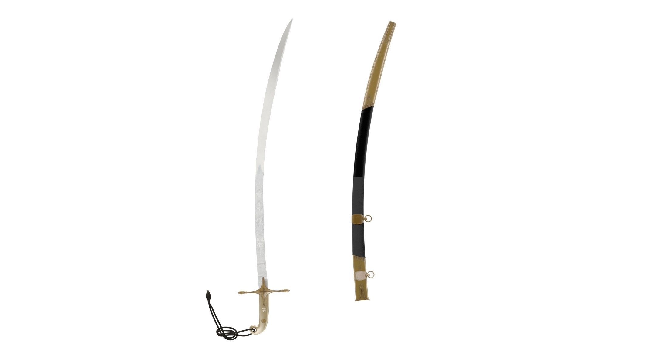 Mameluke Sword  Low-poly 3D model_5