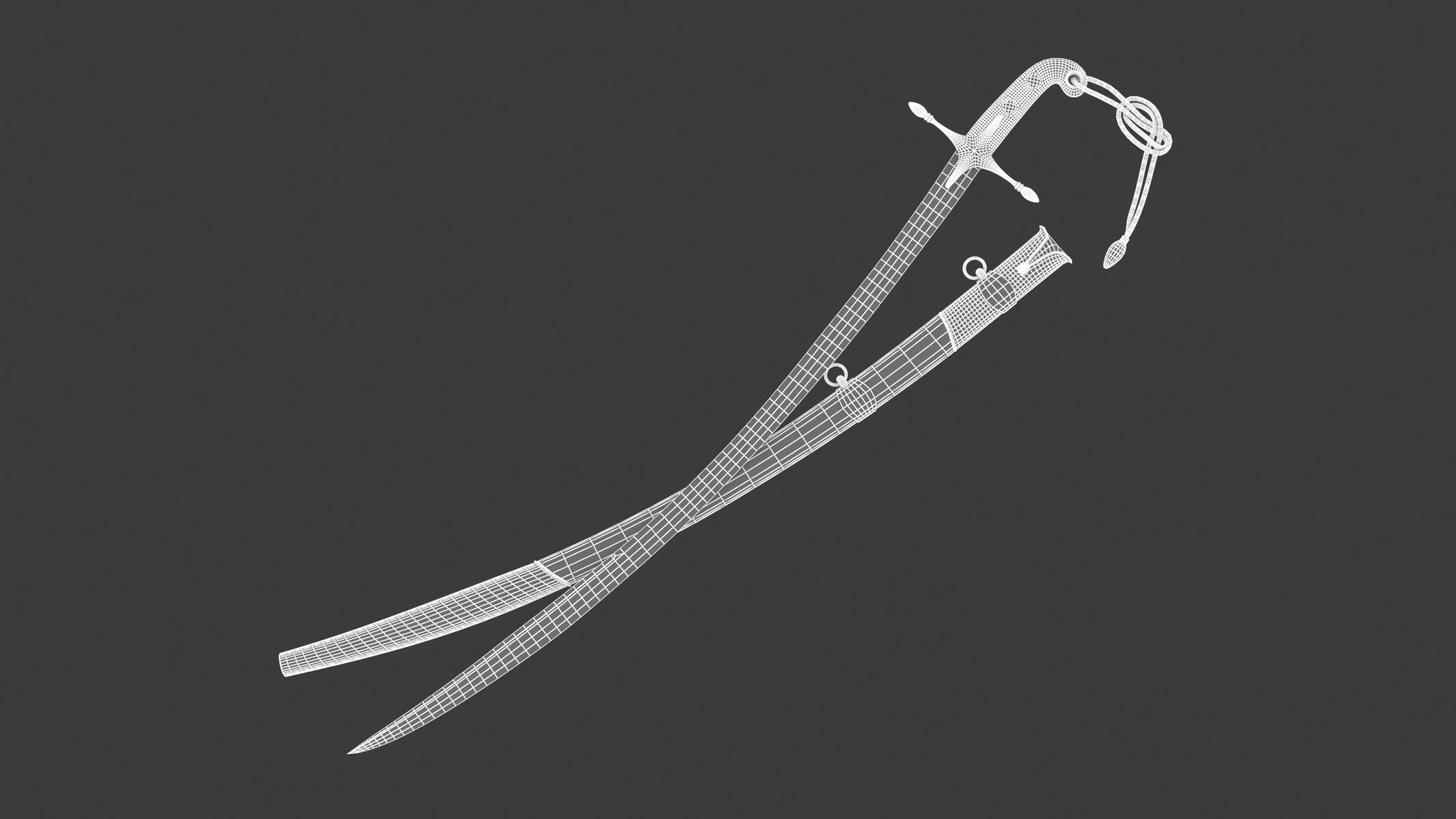 Mameluke Sword  Low-poly 3D model_21