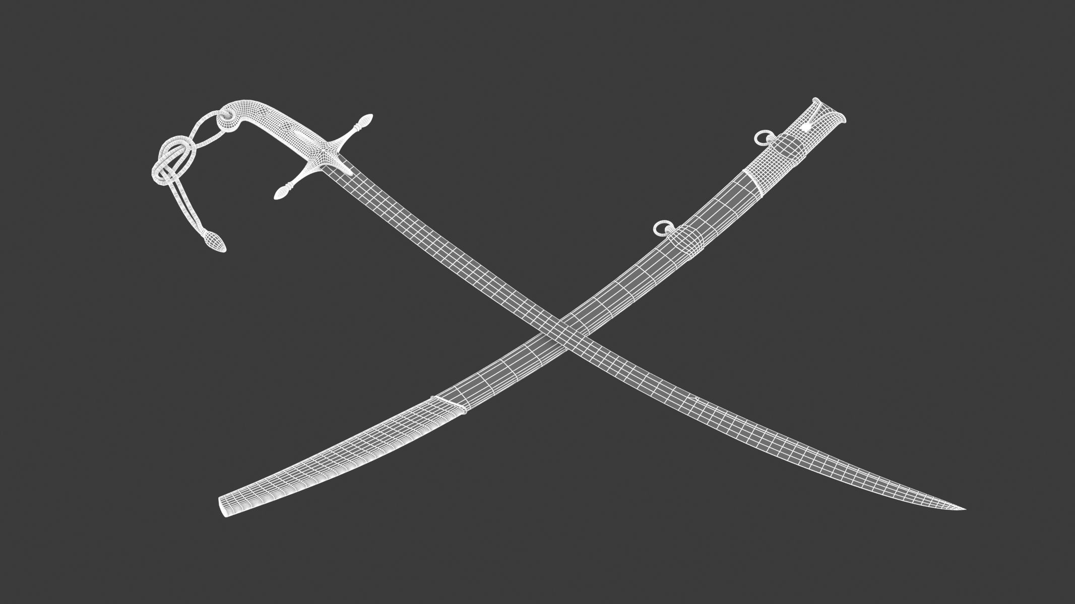 Mameluke Sword  Low-poly 3D model_19
