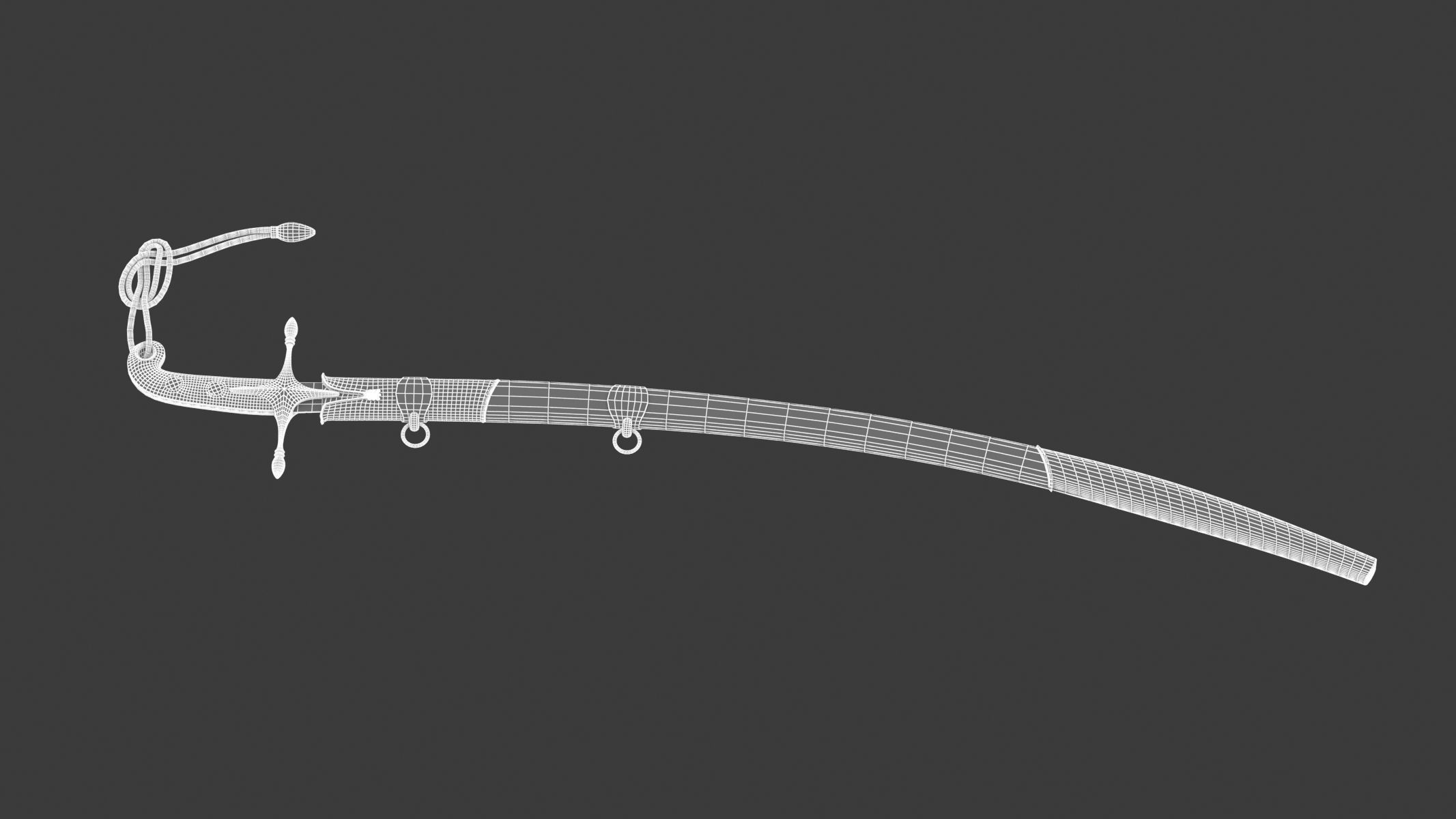 Mameluke Sword  Low-poly 3D model_18