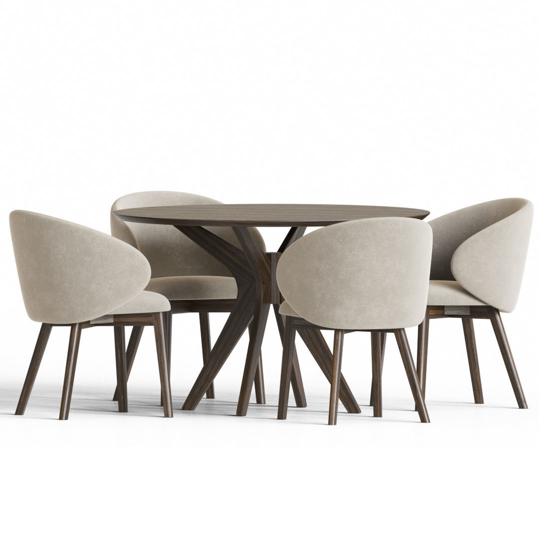 Dining Set 19 3D model_1