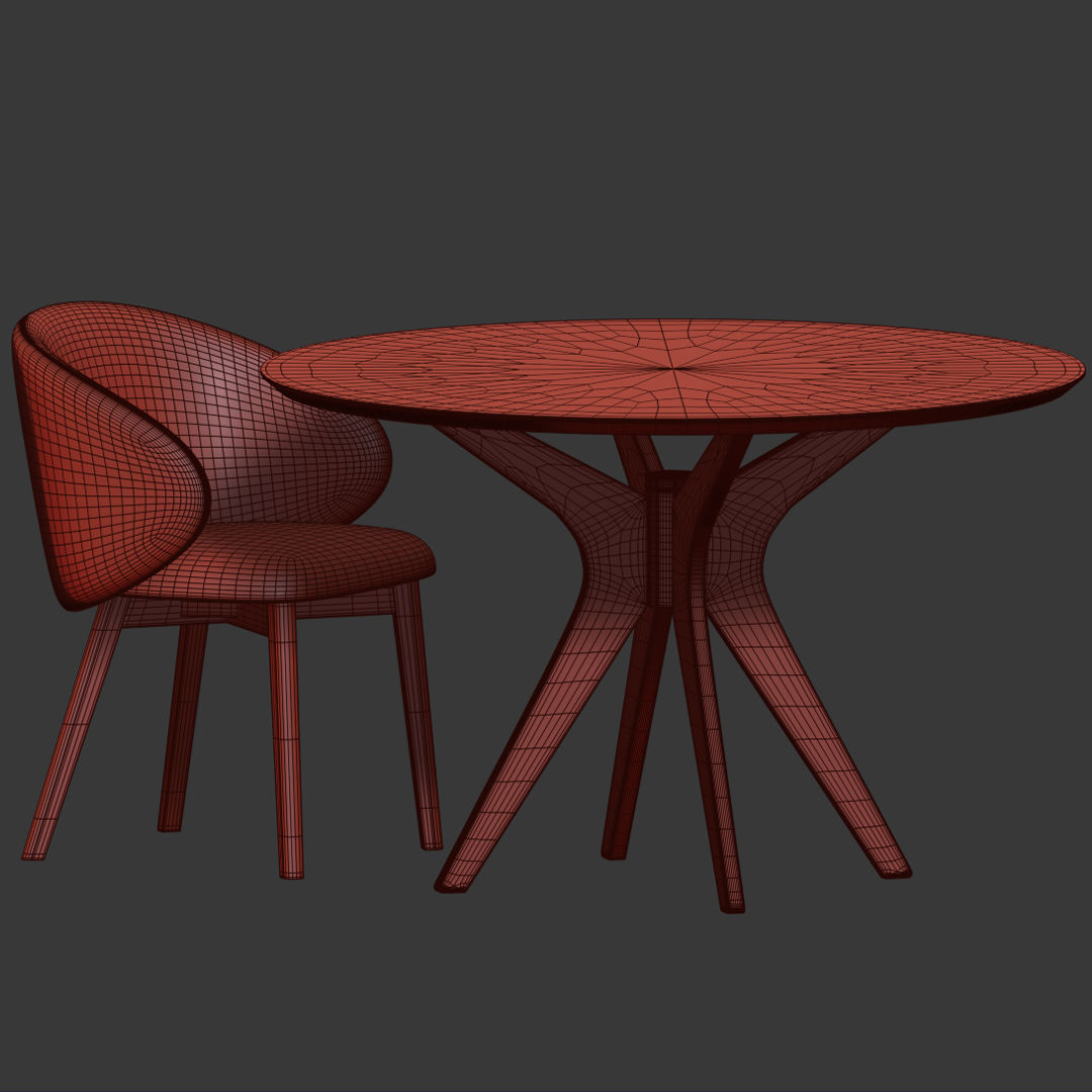 Dining Set 19 3D model_4