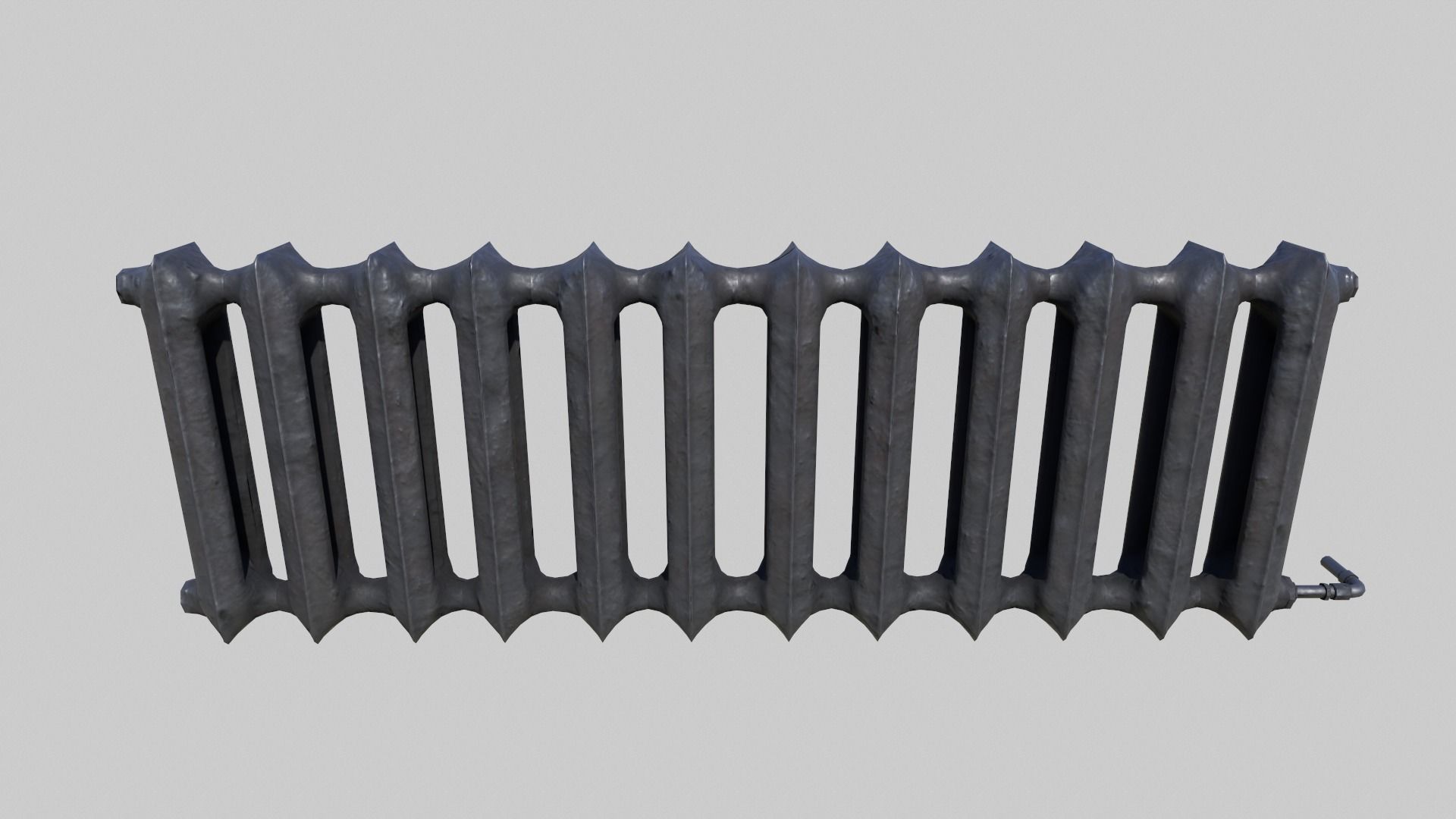 Old School Radiator Low-poly 3D model_2