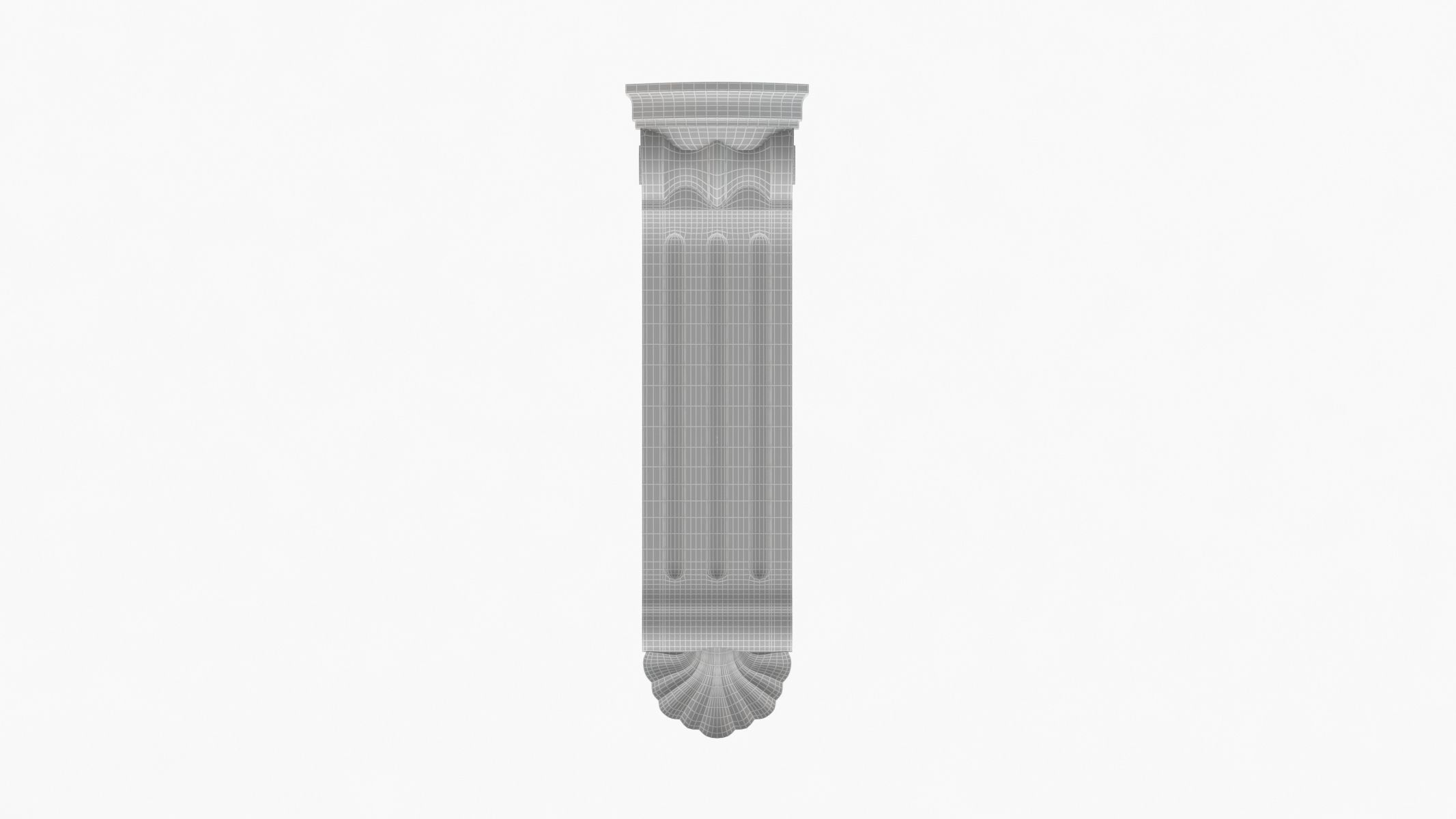 Scroll Corbel 53 - 3D Printable 3D model_6