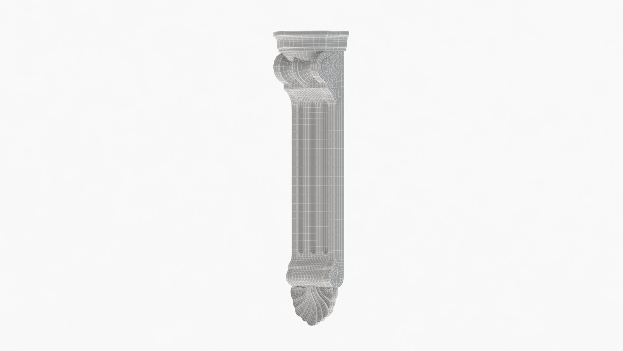 Scroll Corbel 53 - 3D Printable 3D model_7