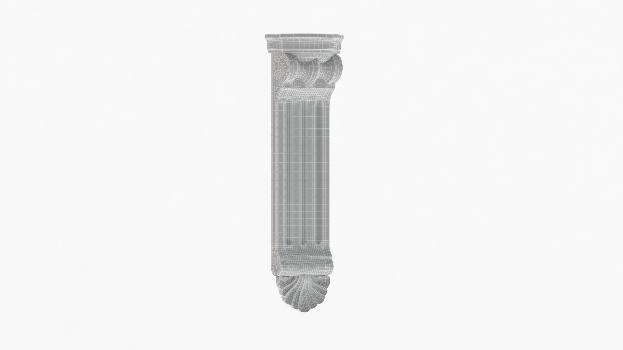 Scroll Corbel 53 - 3D Printable 3D model_5