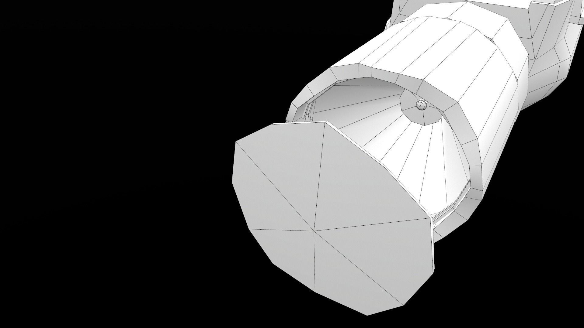 Laugo Arms Alien Pistol with LaserSight Suppressor Low-poly 3D model_63