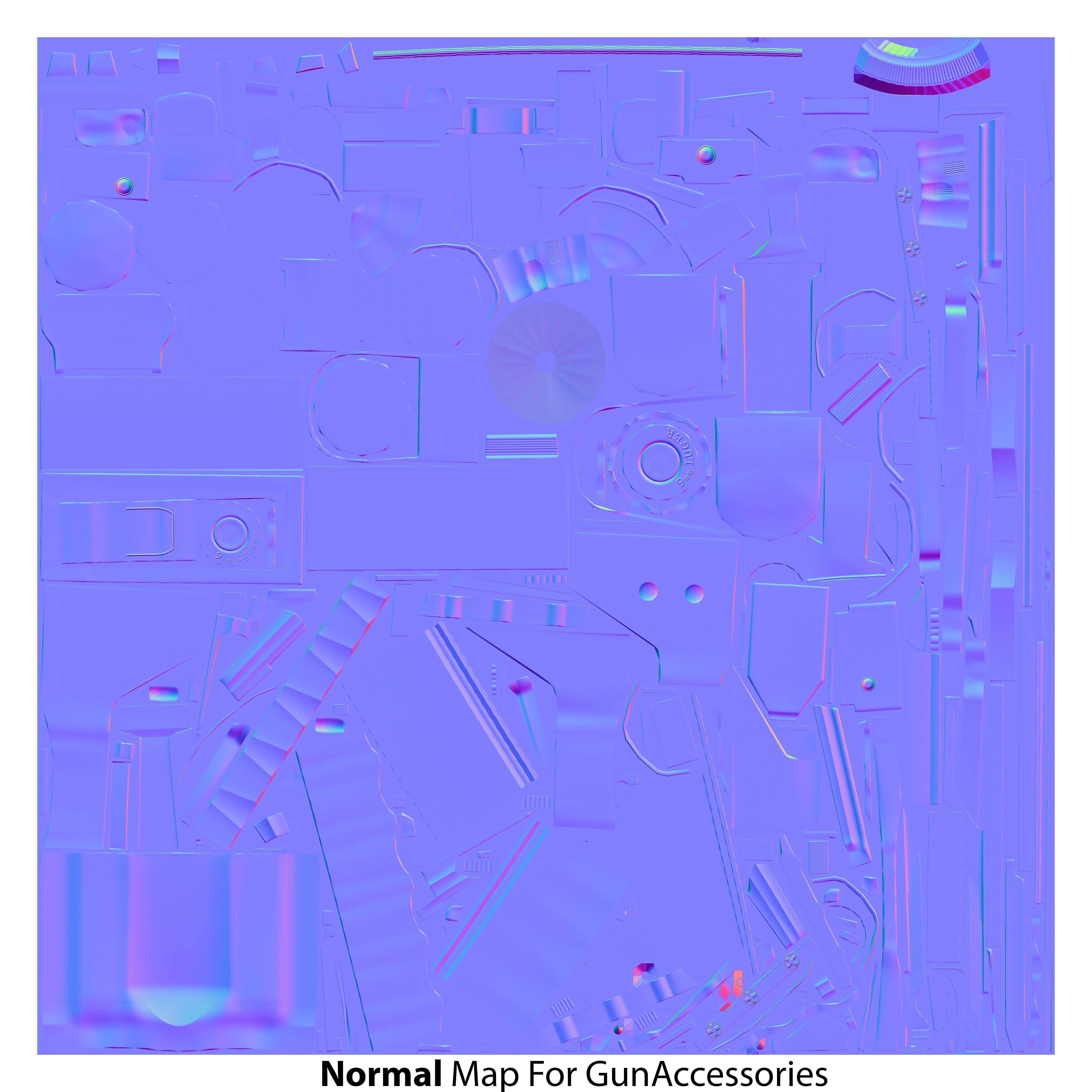 Laugo Arms Alien Pistol with LaserSight Suppressor Low-poly 3D model_14