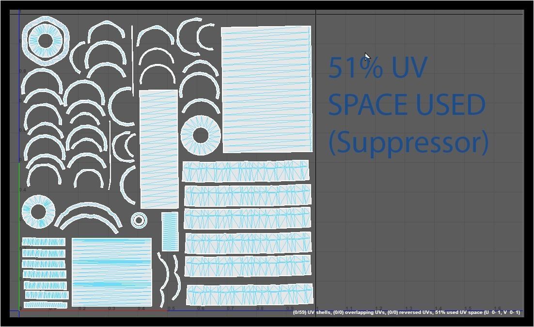 Laugo Arms Alien Pistol with LaserSight Suppressor Low-poly 3D model_34