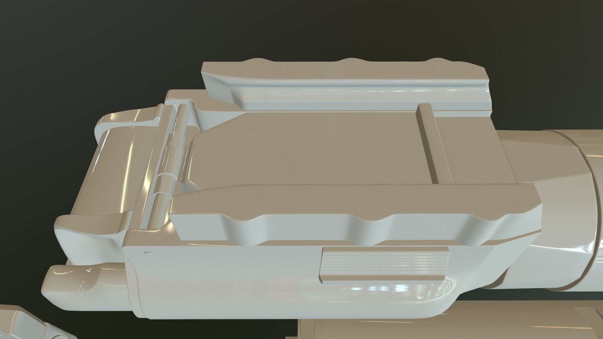 Laugo Arms Alien Pistol with LaserSight Suppressor Low-poly 3D model_78